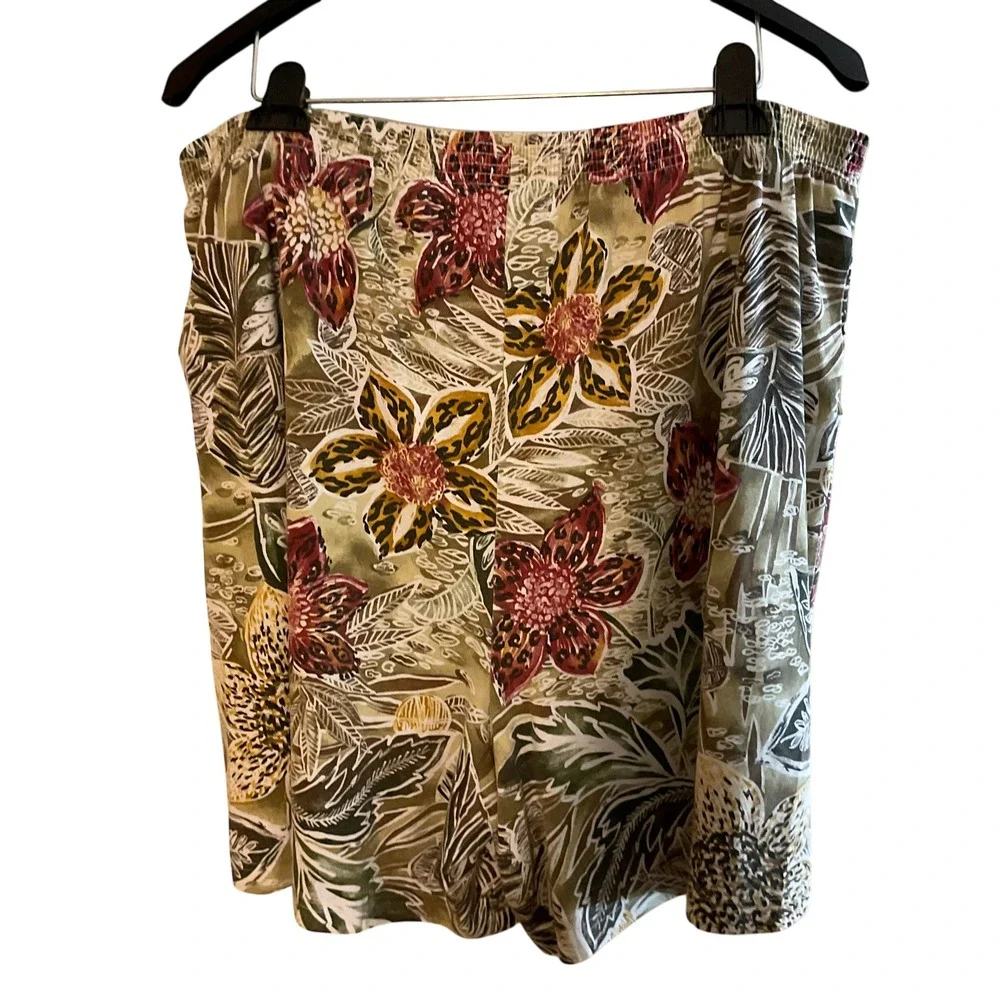 YS Studio Women's Floral Print Top Shorts Set Made in USA 2X - Picture 7 of 13